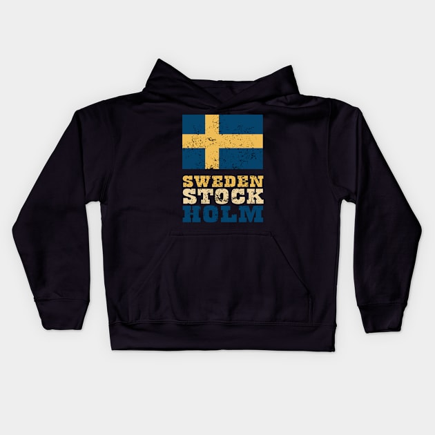 Flag of Sweden Kids Hoodie by KewaleeTee